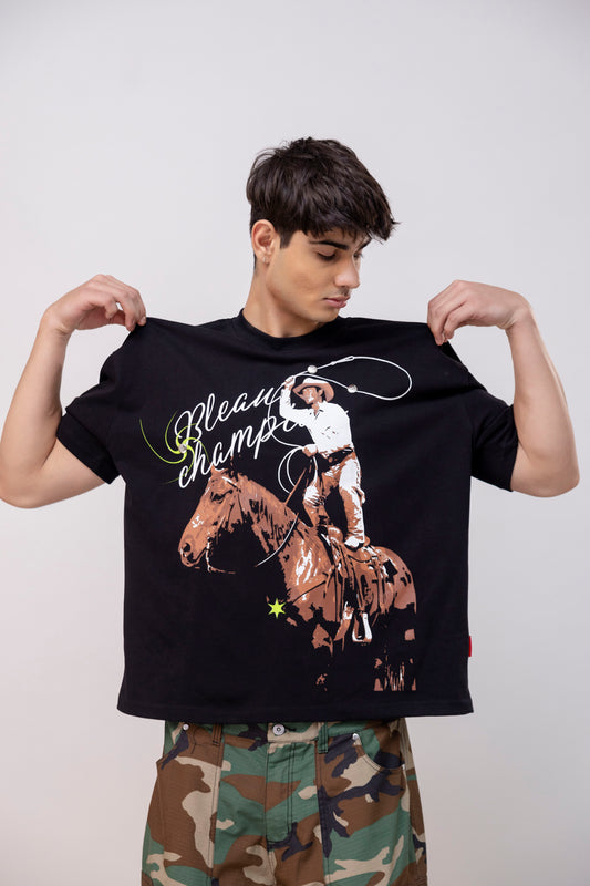 COWBOY BLACK T-SHIRT