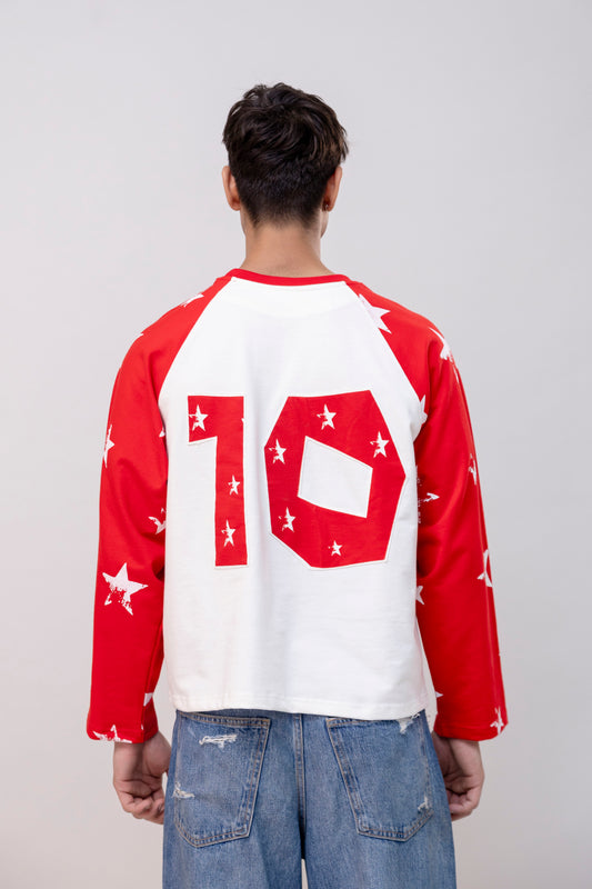 Red Full Sleeve Raglan T-shirt