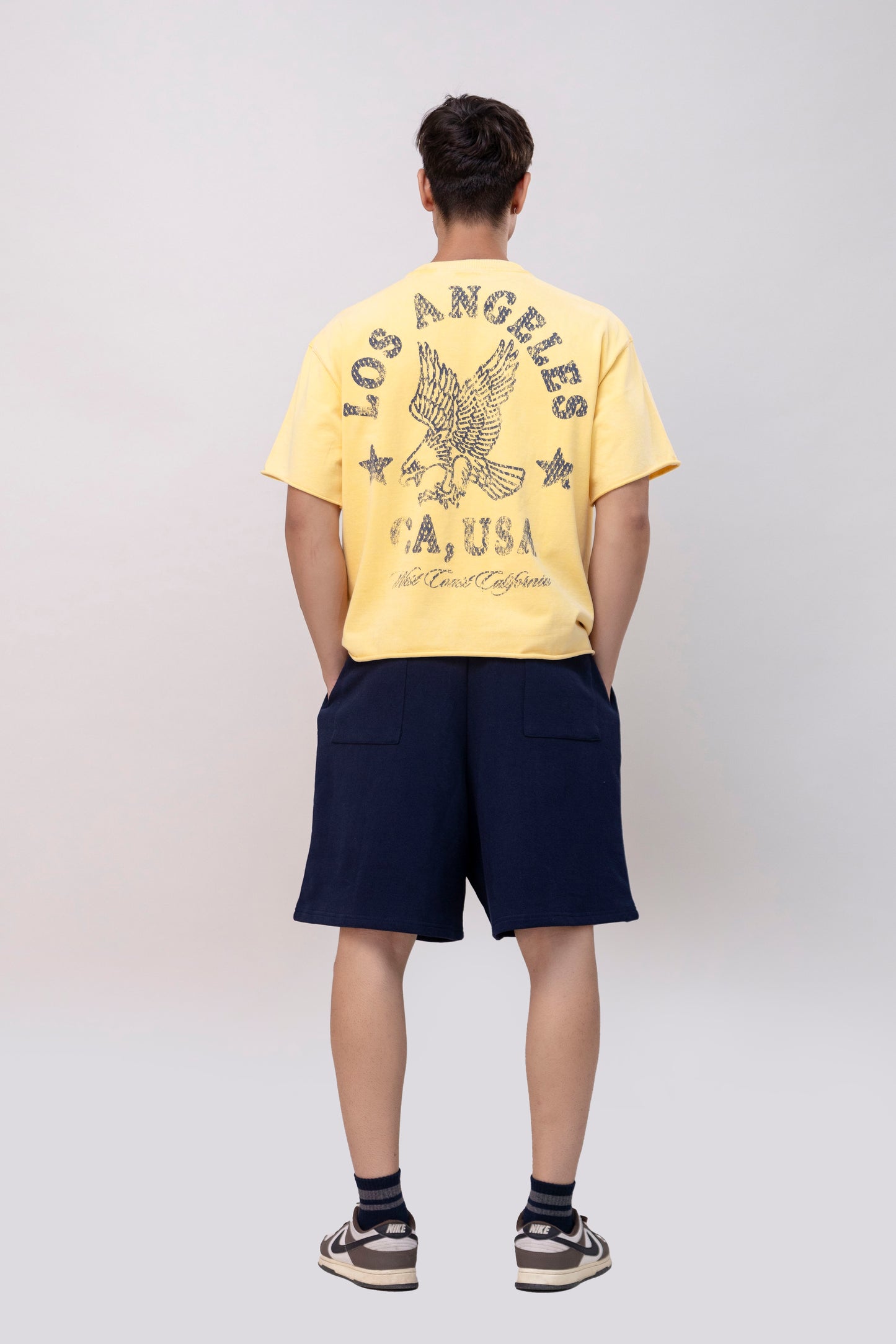 Navy sweatshorts