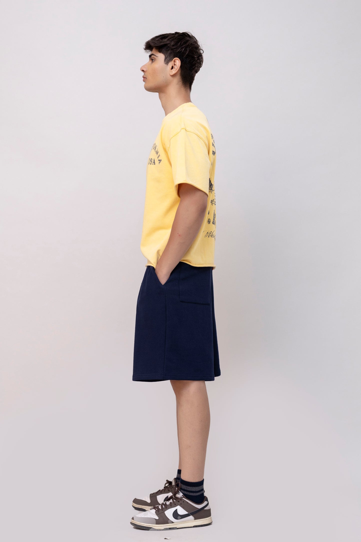 Navy sweatshorts