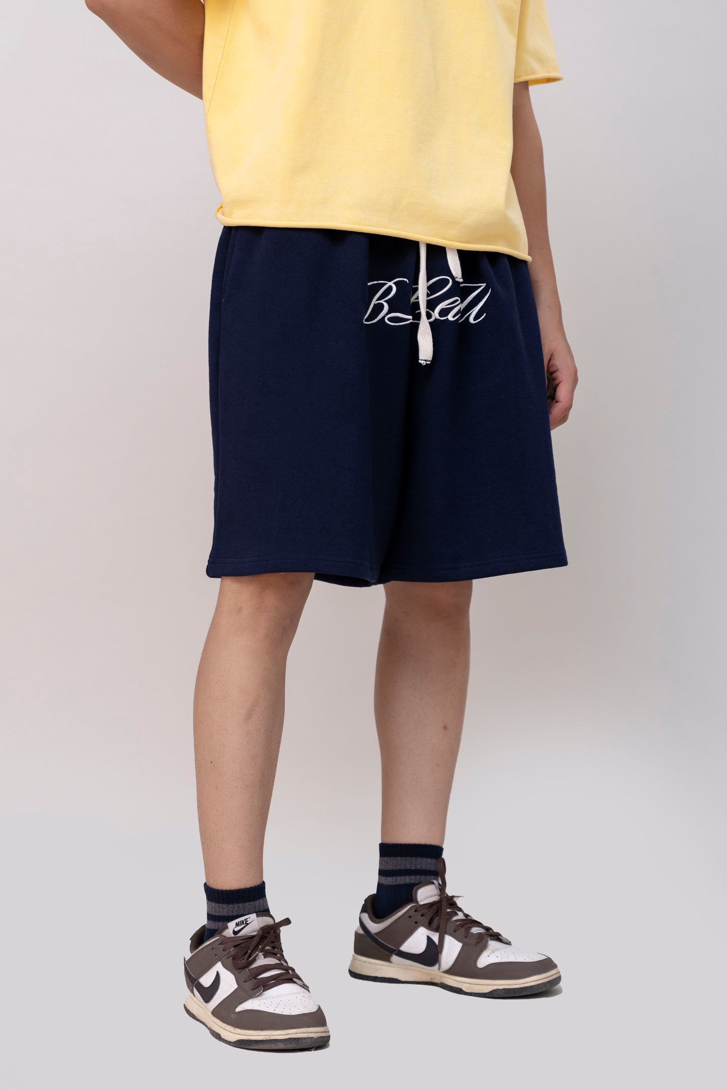 Navy sweatshorts