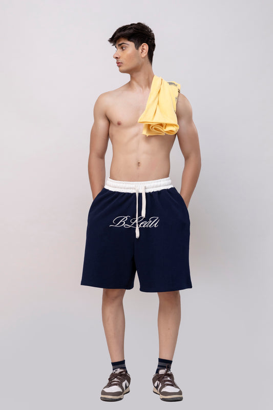 Navy sweatshorts