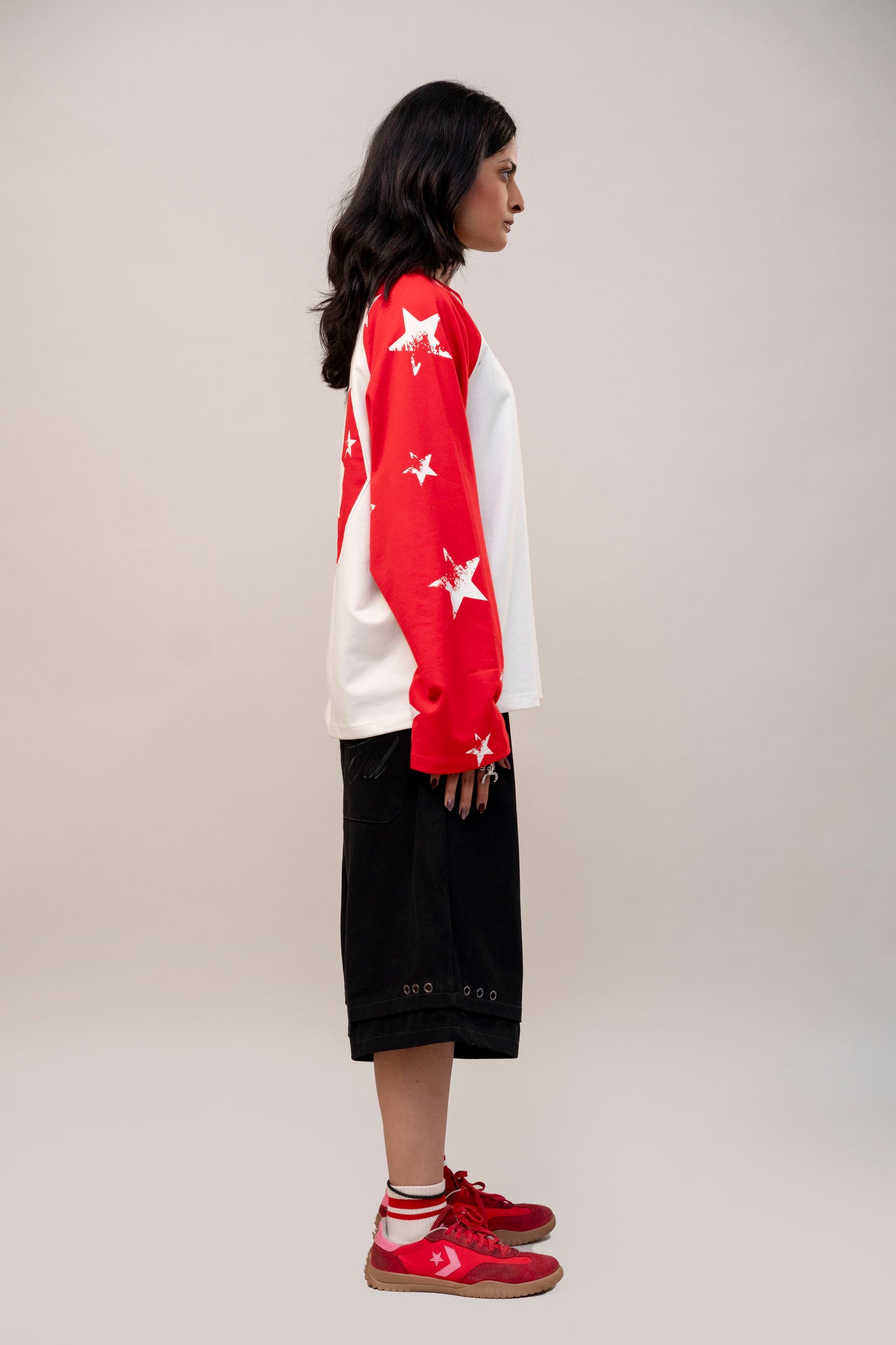 Red Full Sleeve Raglan T-shirt