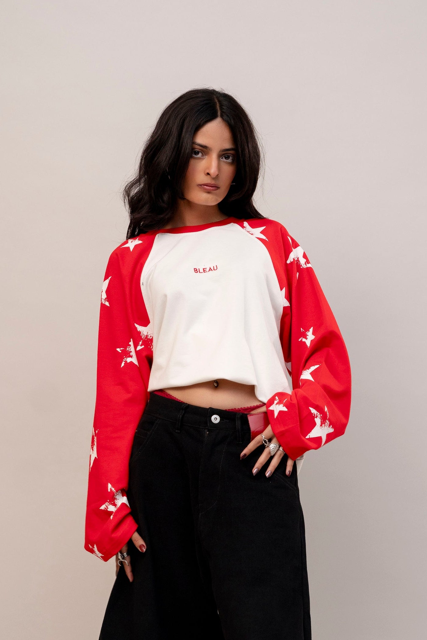 Red Full Sleeve Raglan T-shirt