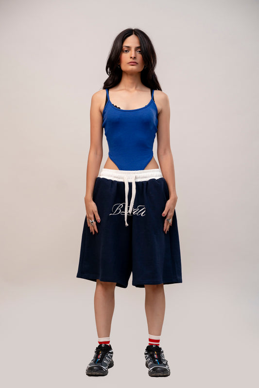 Navy sweatshorts