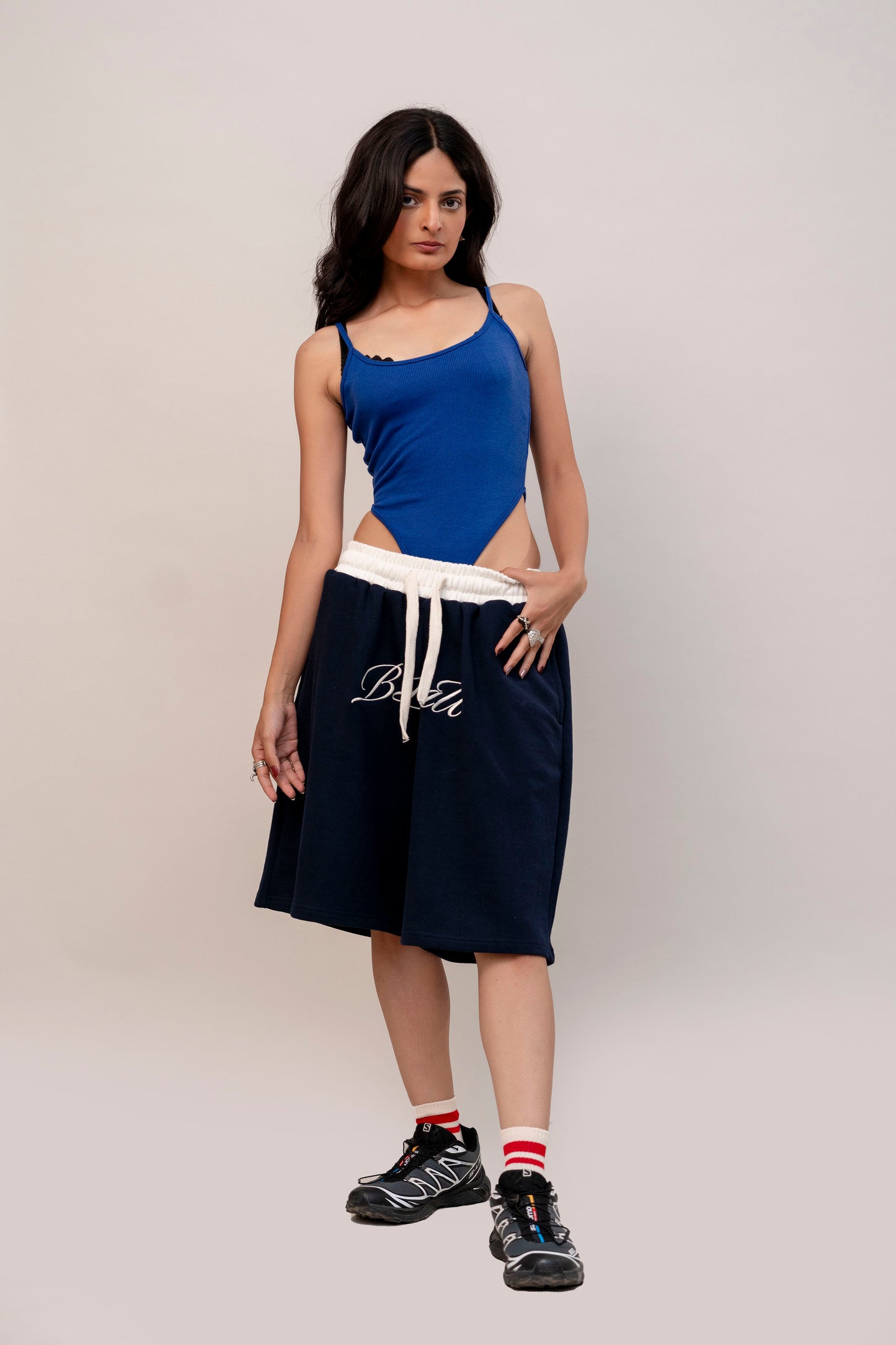 Navy sweatshorts