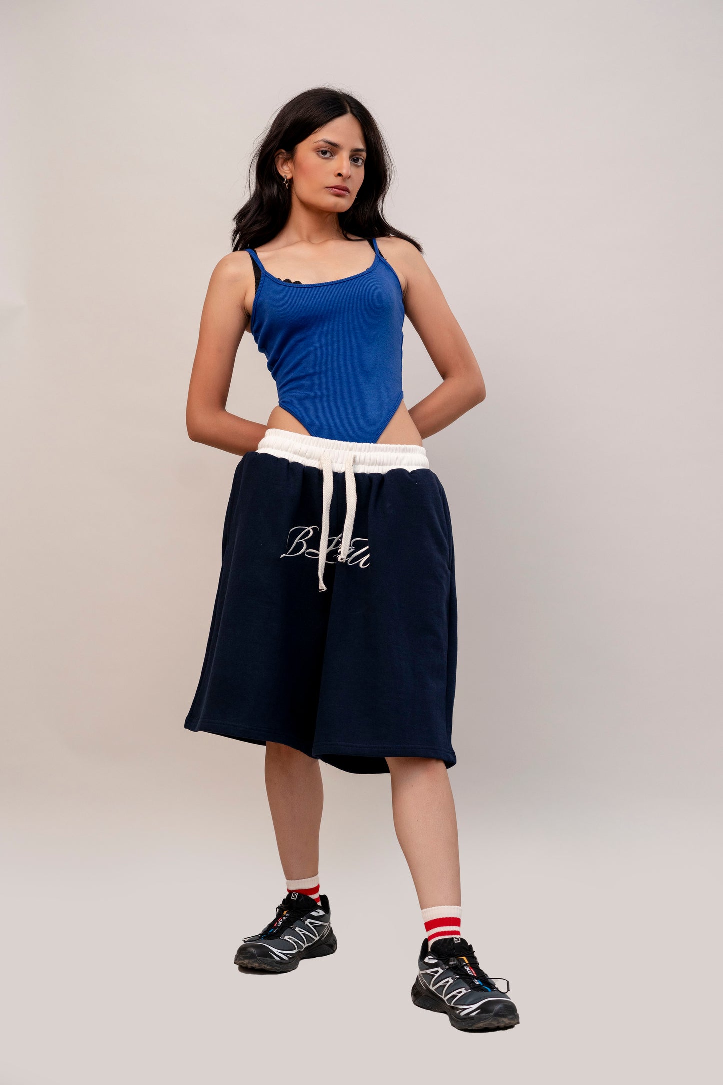 Navy sweatshorts