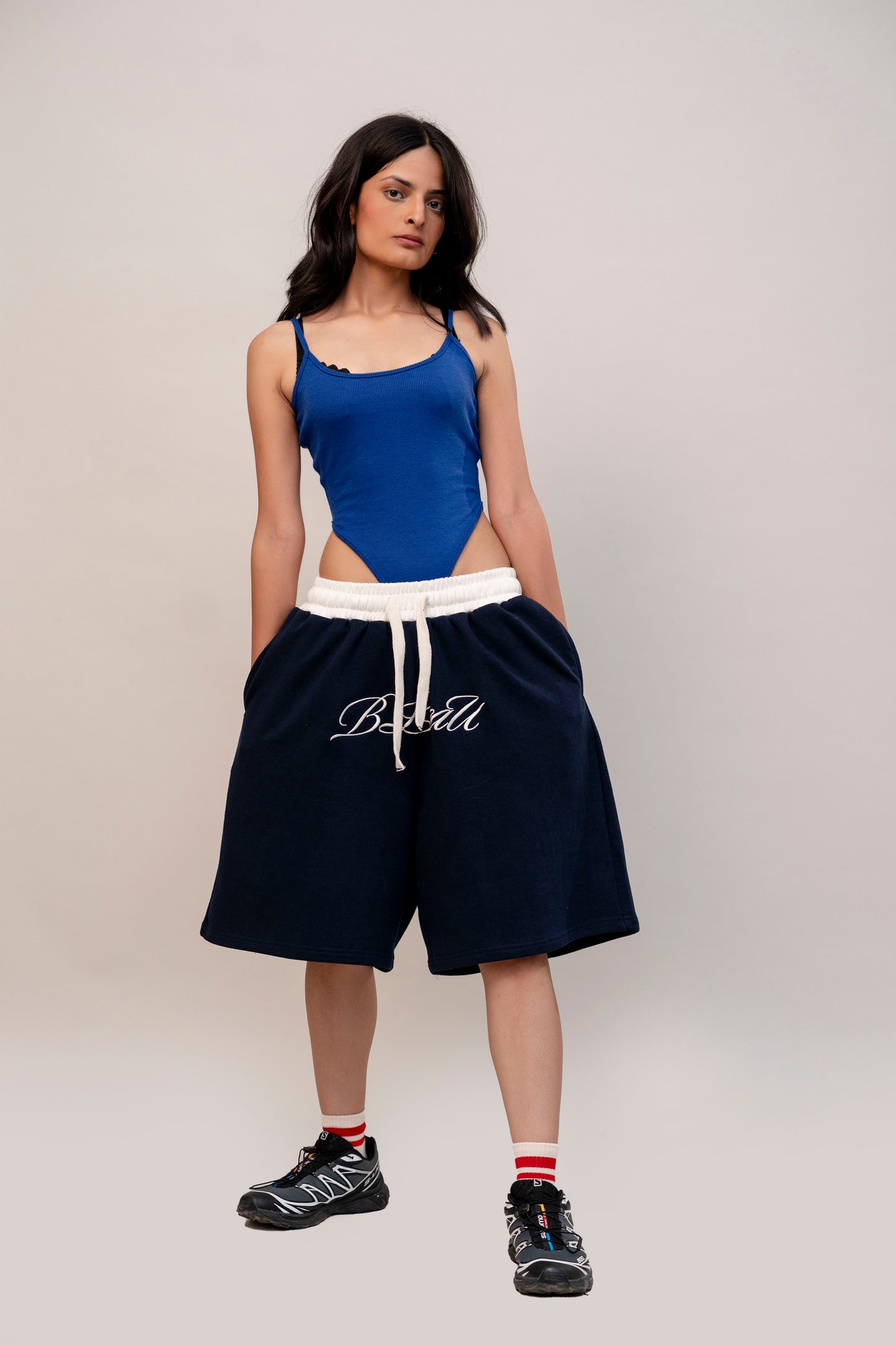 Navy sweatshorts