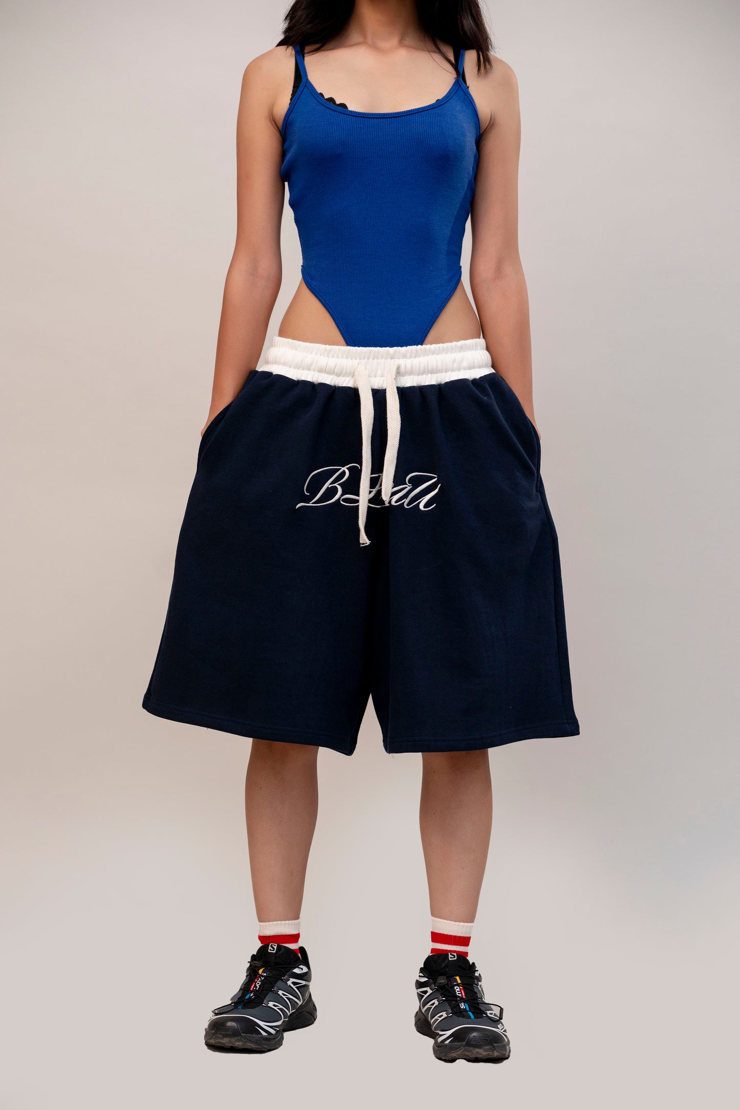 Navy sweatshorts