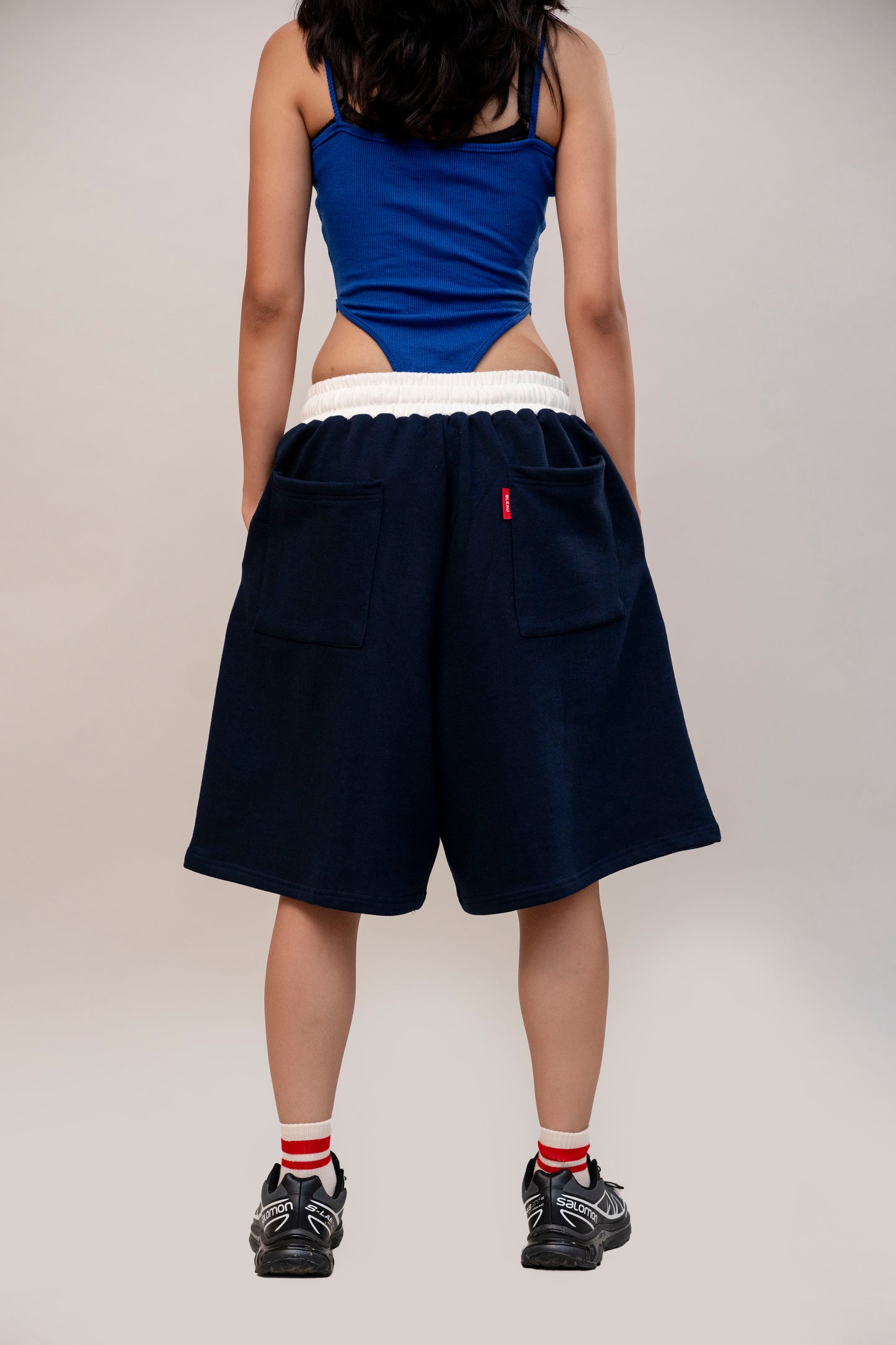 Navy sweatshorts