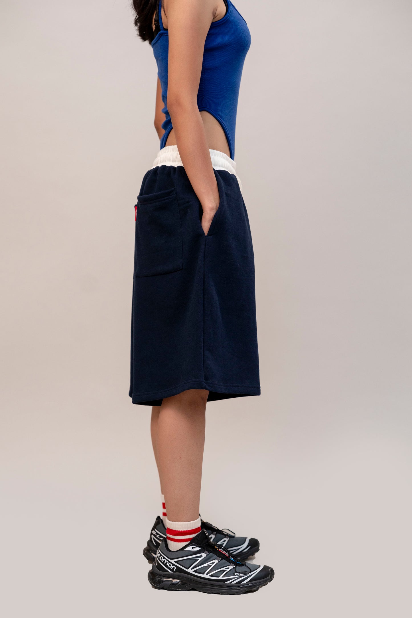 Navy sweatshorts