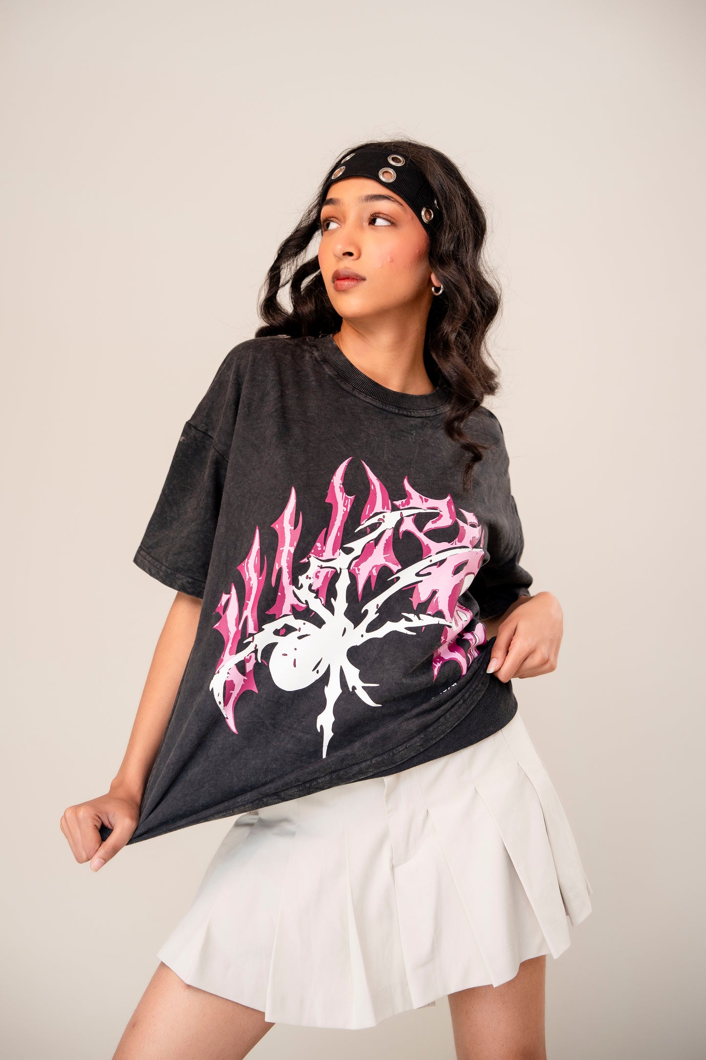 Pink spider tee