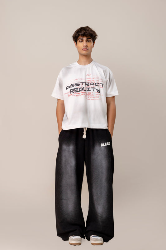 co-rd set (Dirt Effect T-shirt & Black Spray Sweatpants)