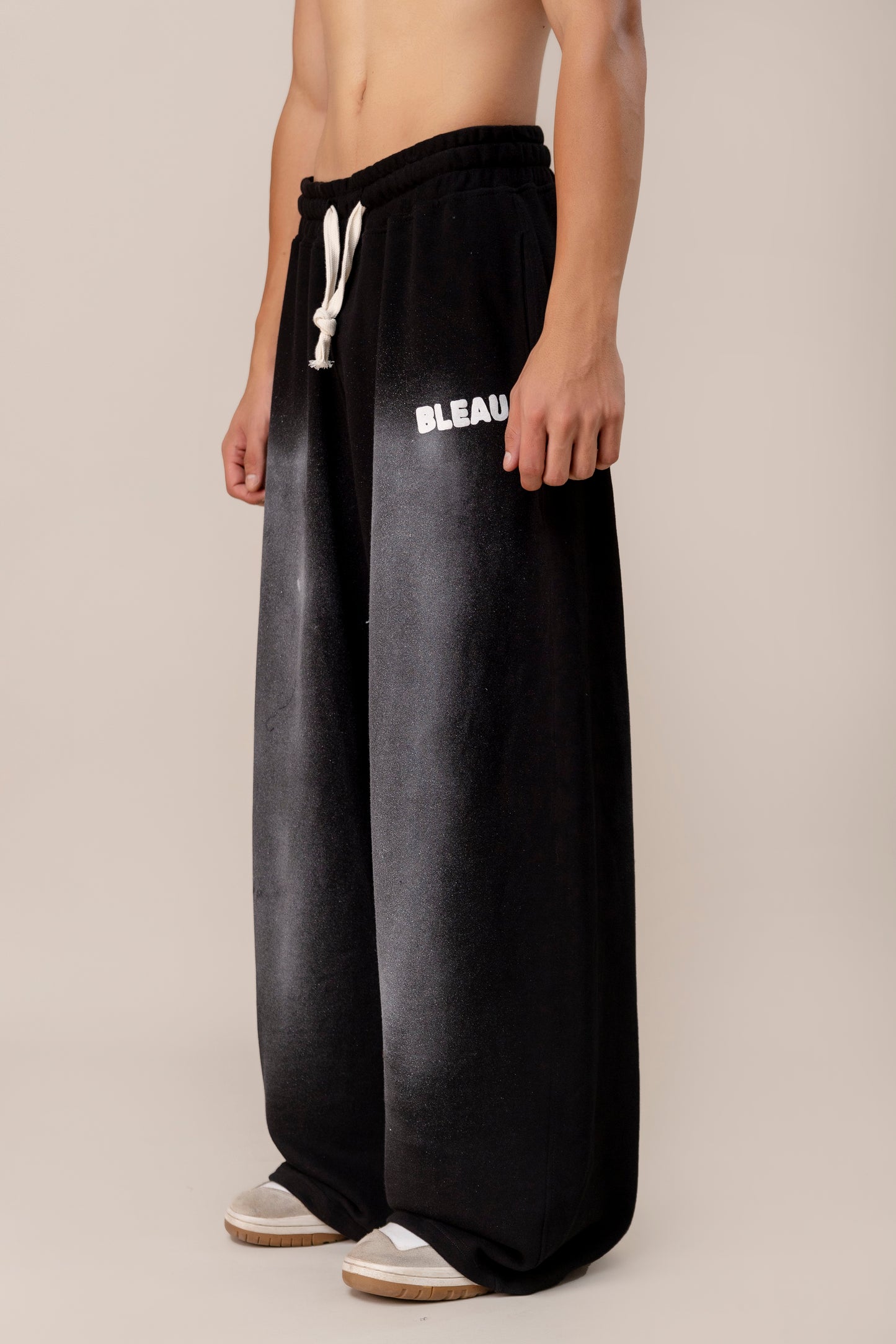 Black  Sprayed Sweatpants