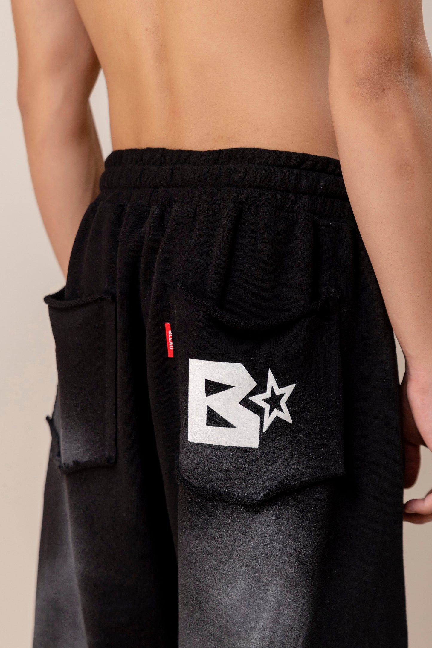 Black  Sprayed Sweatpants