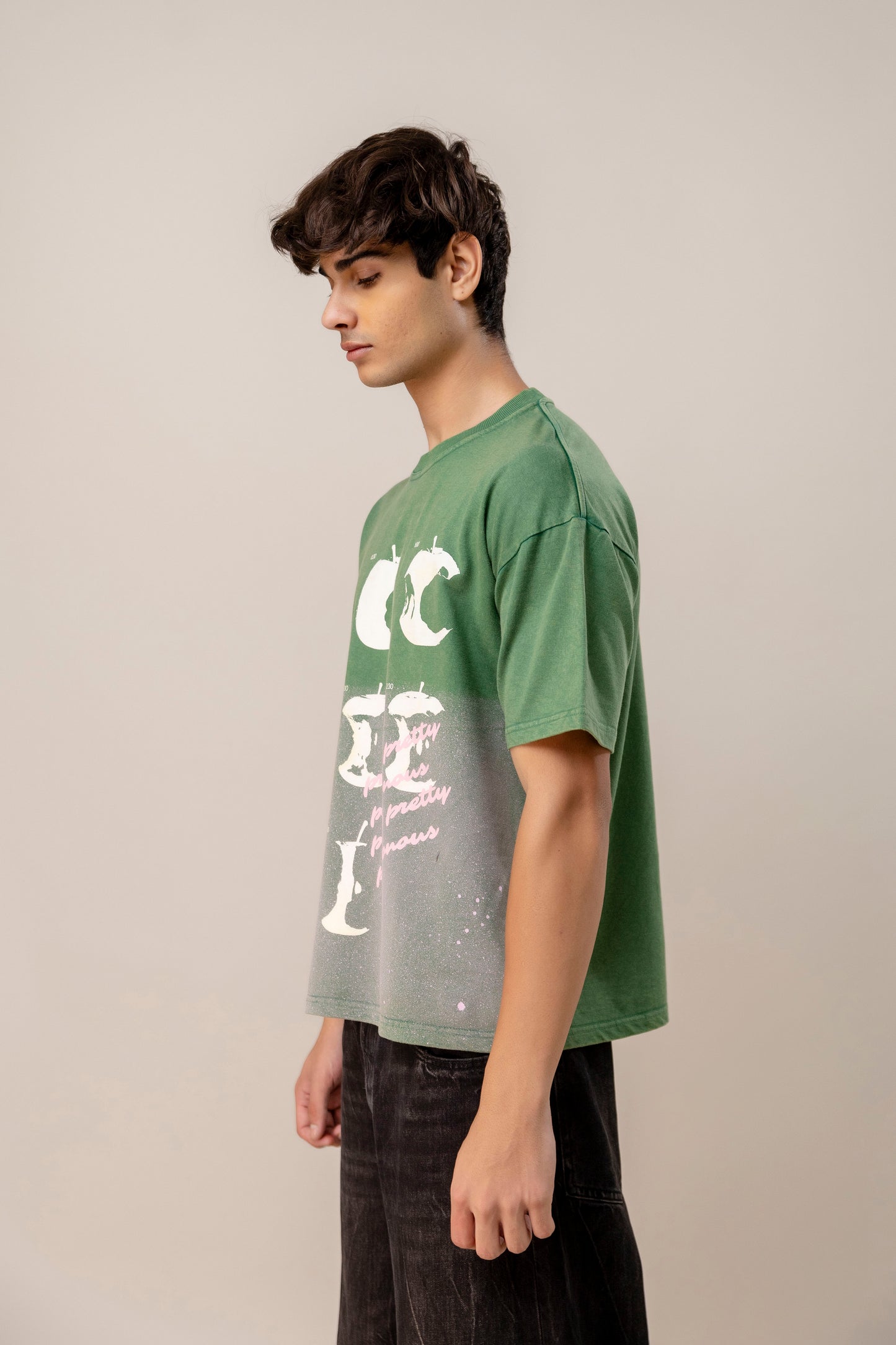 Green Sprayed T-Shirt