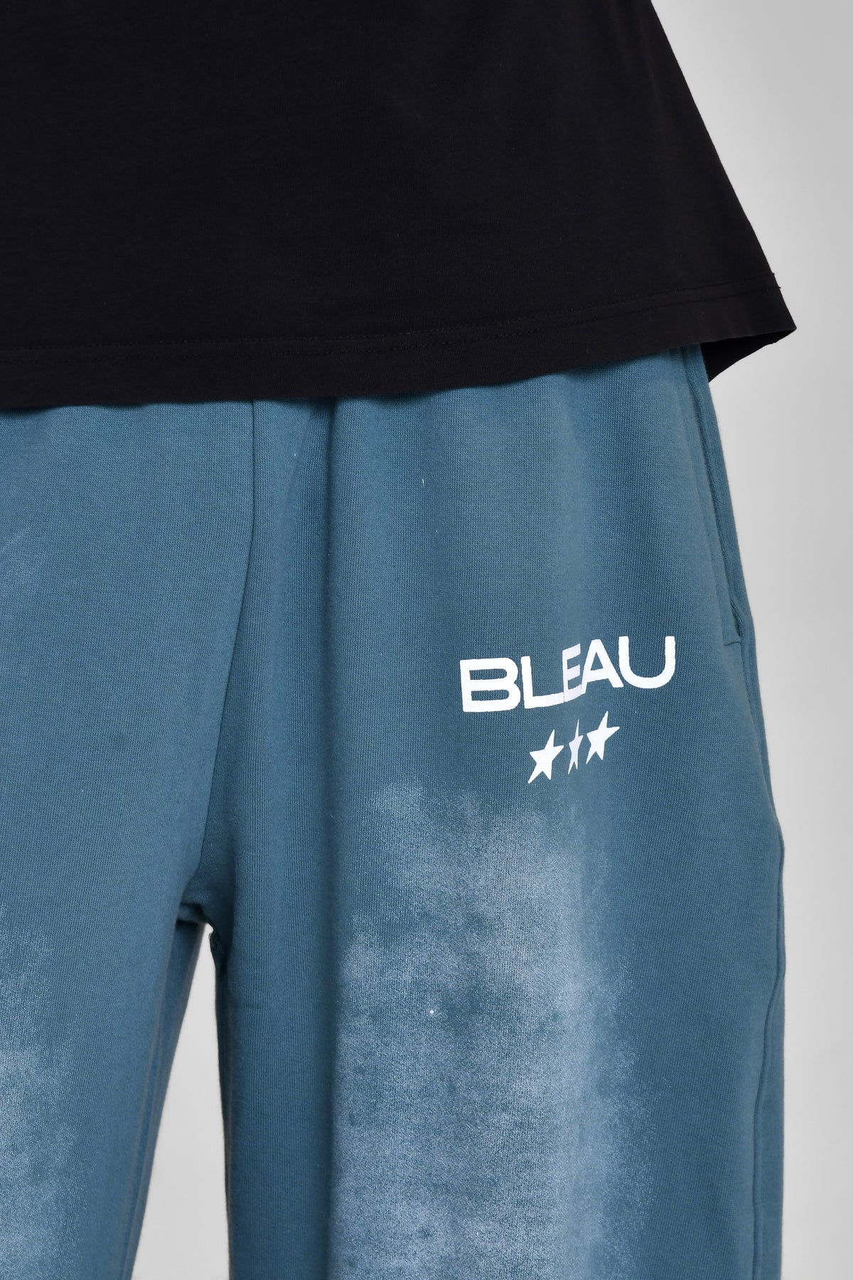 Teal Sprayed Sweatpants